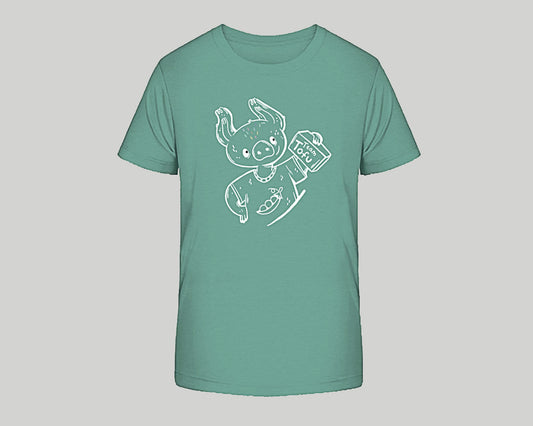 Kinder T-Shirt blaugrün "Team Tofu"