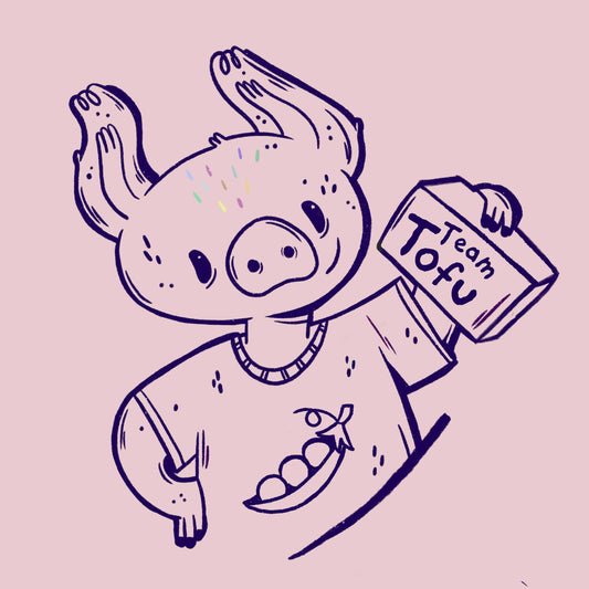 Kinder T-Shirt rosa "Team Tofu"