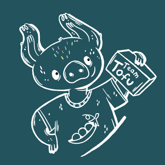 T-Shirt petrol für Erwachsene "Team Tofu"